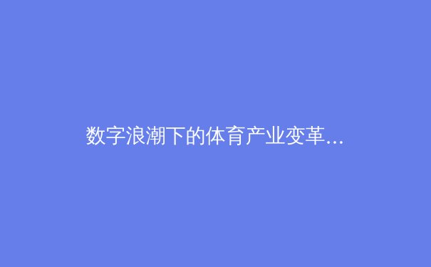 数字浪潮下的体育产业变革：从竞技场到虚拟空间的战略转型 - 4
